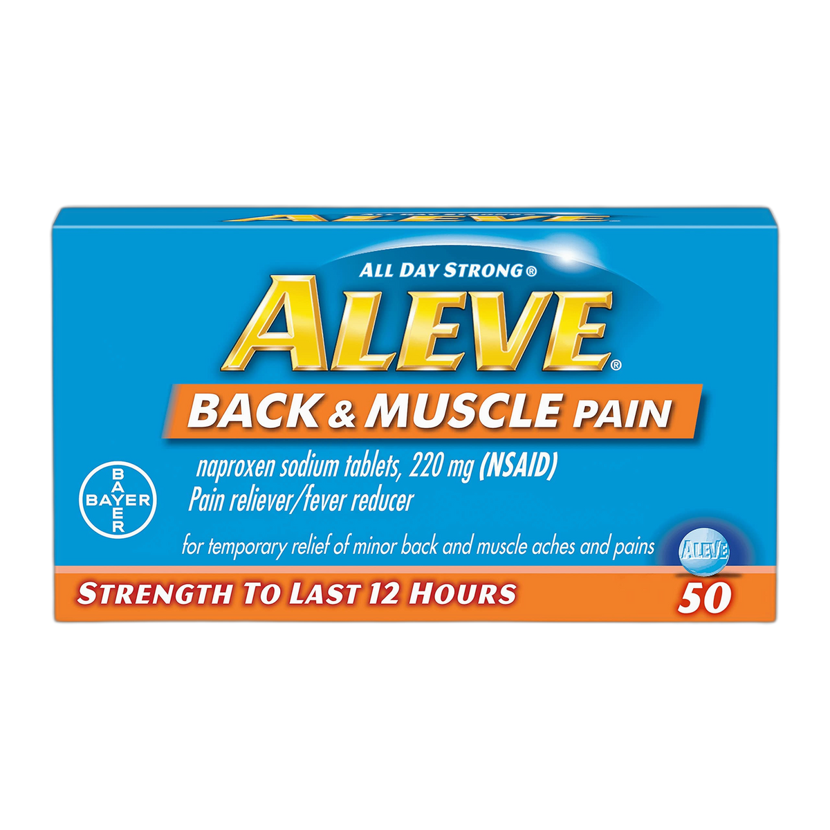 Aleve Back and Muscle Pain Tablets 50CT
