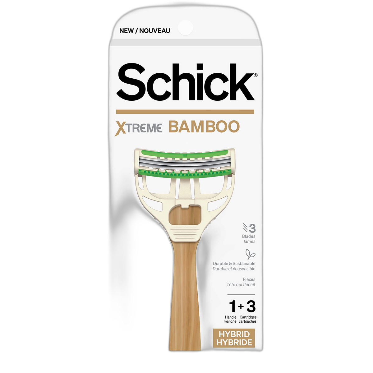Schick Xtreme Bamboo Razor - Eco Friendly Disposable Razors, Bamboo Handle