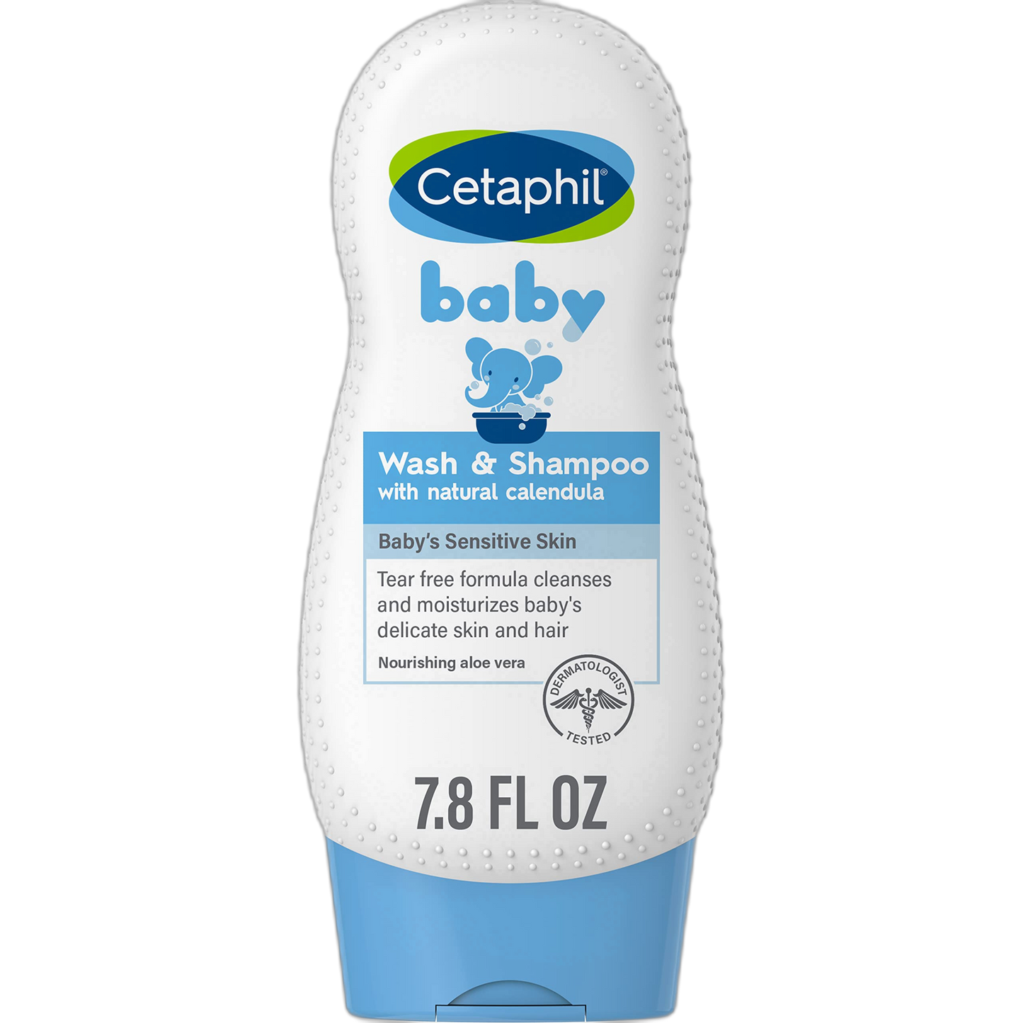 Cetaphil Baby Shampoo and Body Wash with Organic Calendula, Tear Free, Hypoallergenic, Ideal for Everyday Use, Dermatologist Tested, 7.8oz