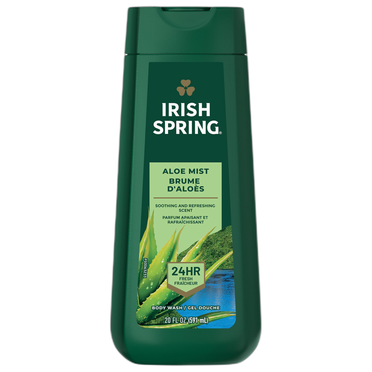 Irish Spring Men's Body Wash Shower Gel, Aloe Mist, 20 Oz, 4 Pack