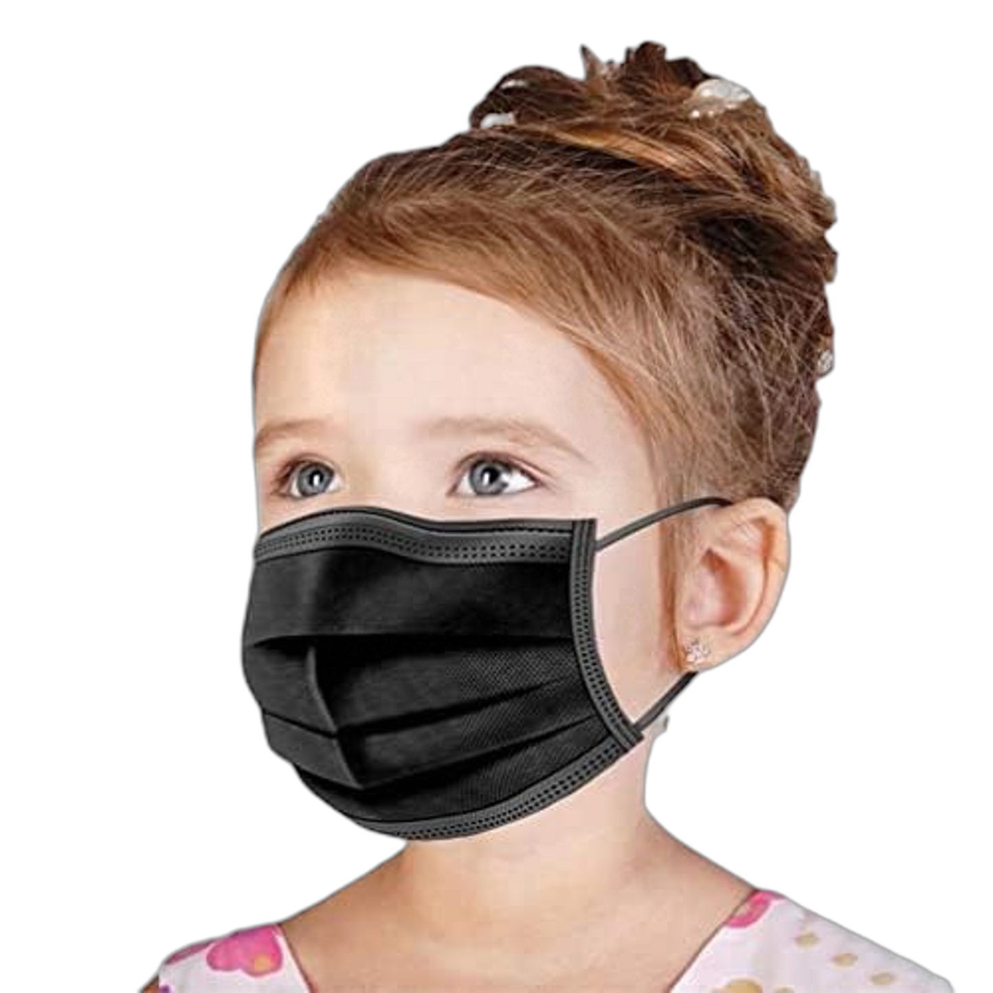 Kids Face Masks Disposable Mask 100 Pcs Children Sized Breathable Mouth Cover Black Face Mask for Kids