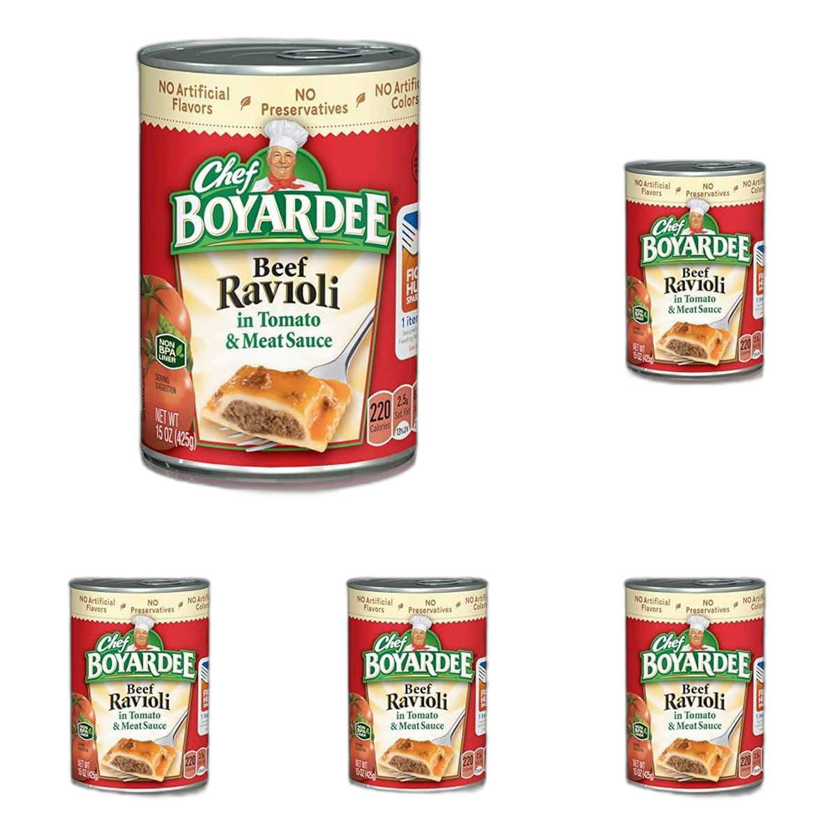 Chef Boyardee Beef Ravioli, 15 oz (Pack of 5)