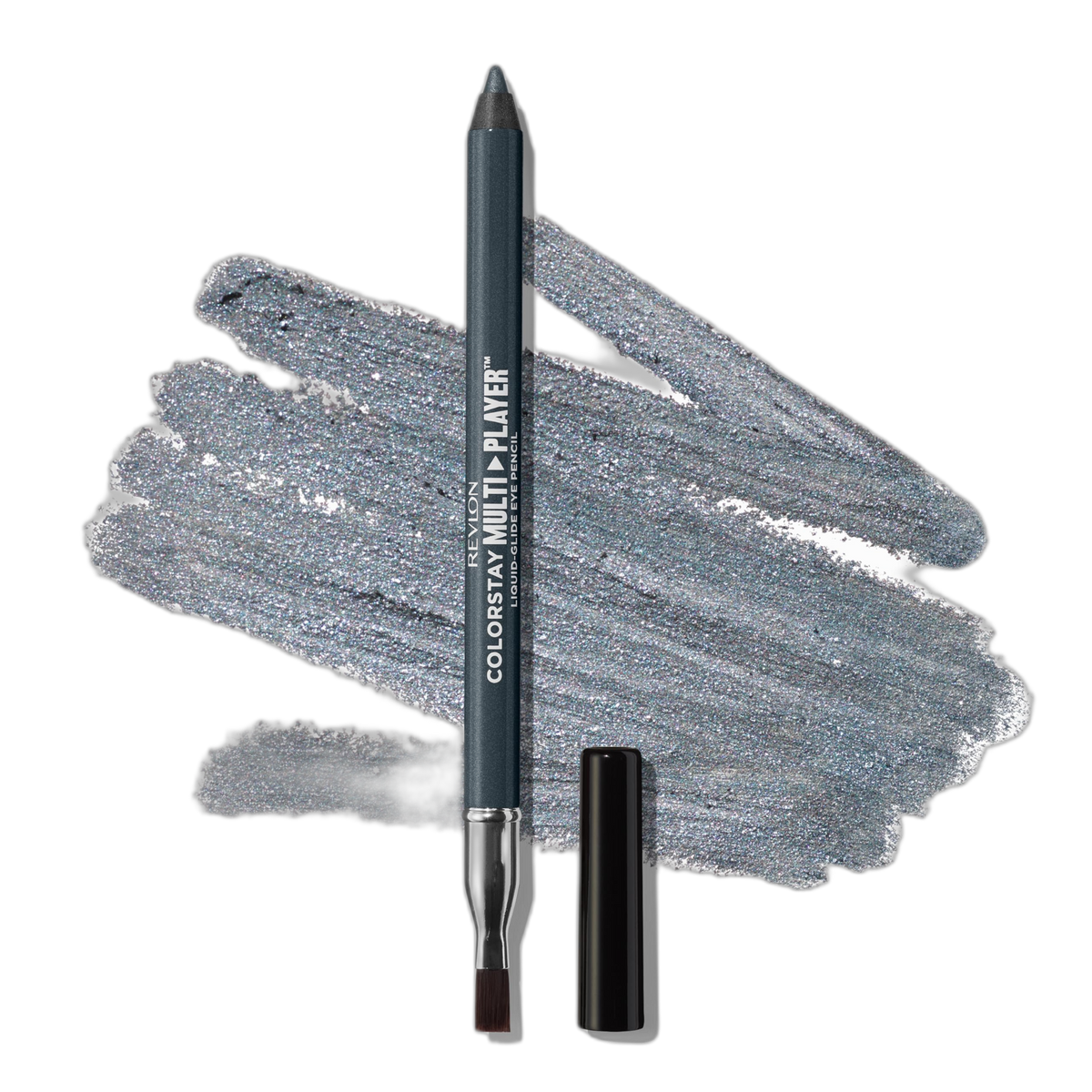 REVLON ColorStay Multiplayer Liquid-Glide Eye Pencil, Multi-Use Makeup With Blending Brush, Blends Then Sets, Creamy Texture, Waterproof, Smudge-proof, Longwearing, 403 Glitch Effect, 0.03 Oz
