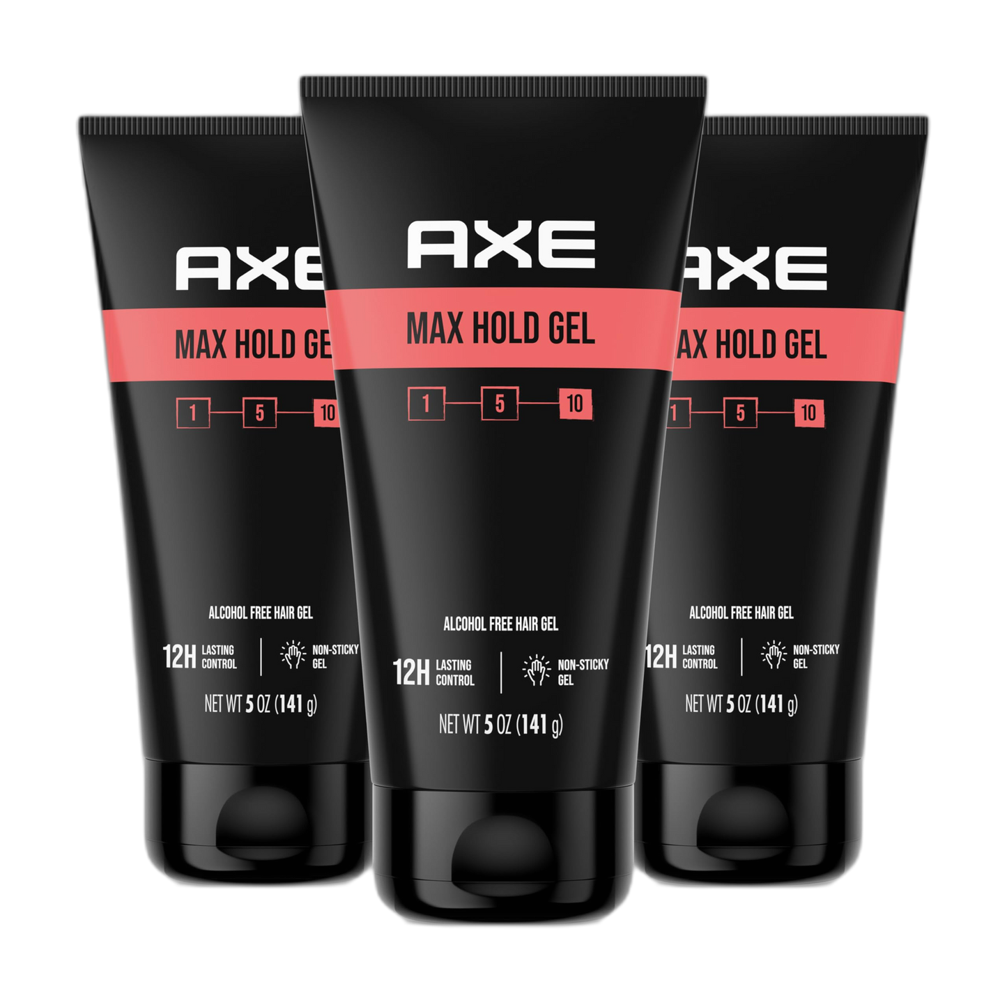 AXE Hair Styling Gel MAX Hold Gel 3 ct for 12H Lasting Control, Our Strongest Hold Gel, 5 oz