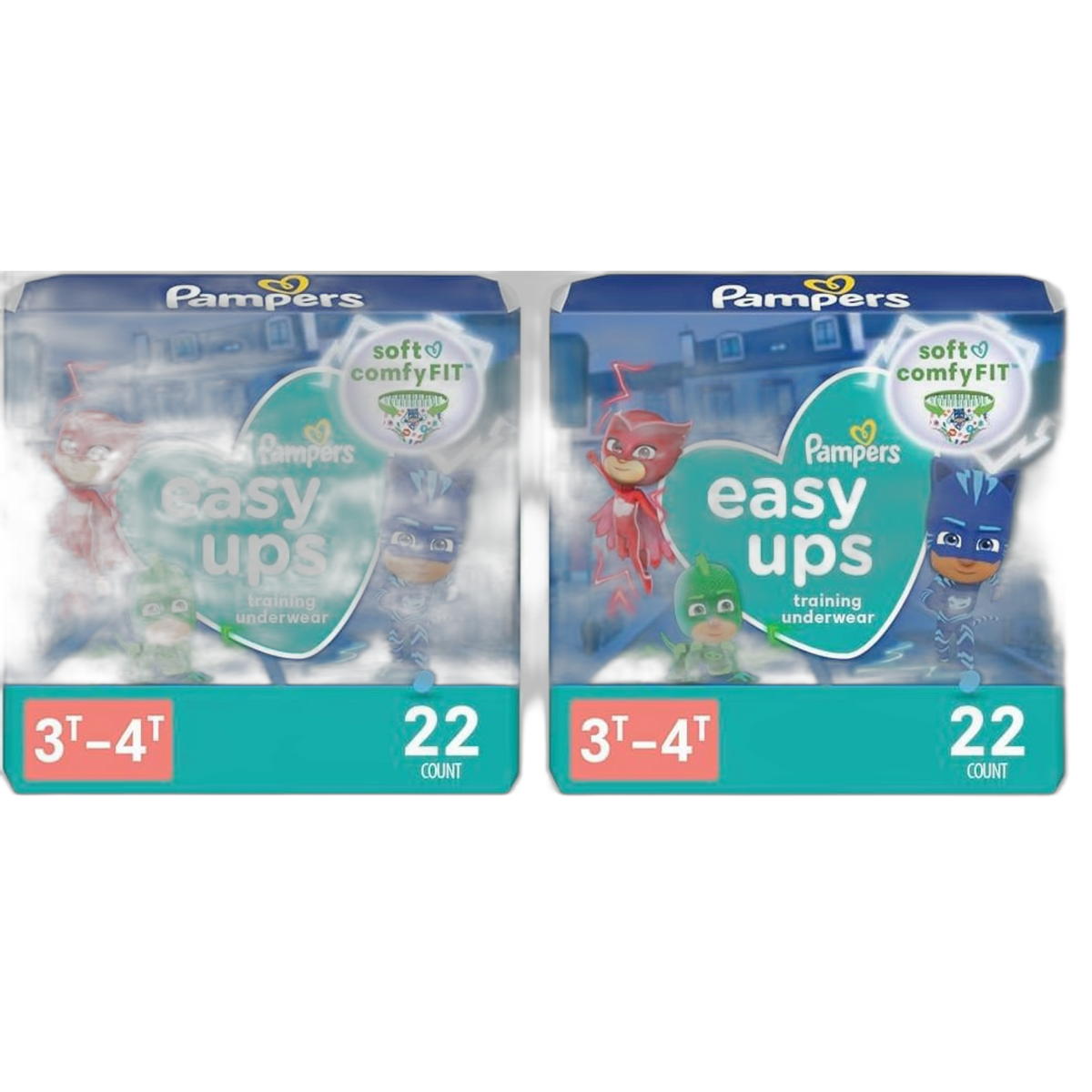Pampers Easy Ups Boys & Girls Potty Training Pants - Size 3T-4T, 22 Count, Training Underwear (Packaging May Vary) (Pack of 2)