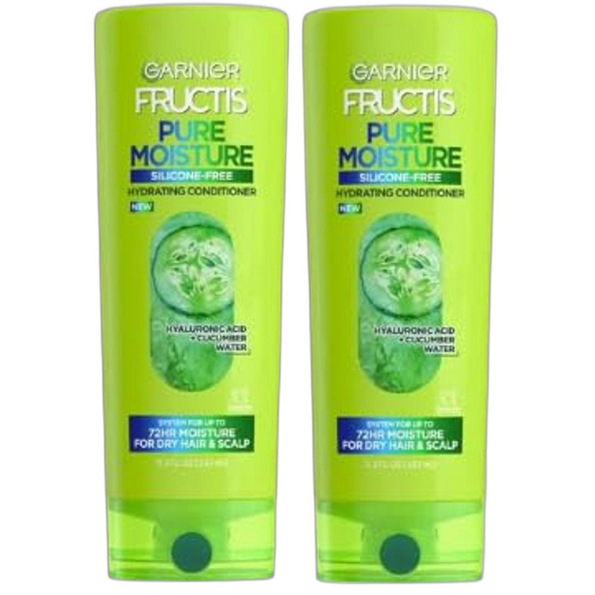 Garnier Fructis Pure Moisture Hydrating Conditioner Hyaluronic Acid + Cucumber Water, 11.3 FL.OZ (334 ml) - Pack of 2