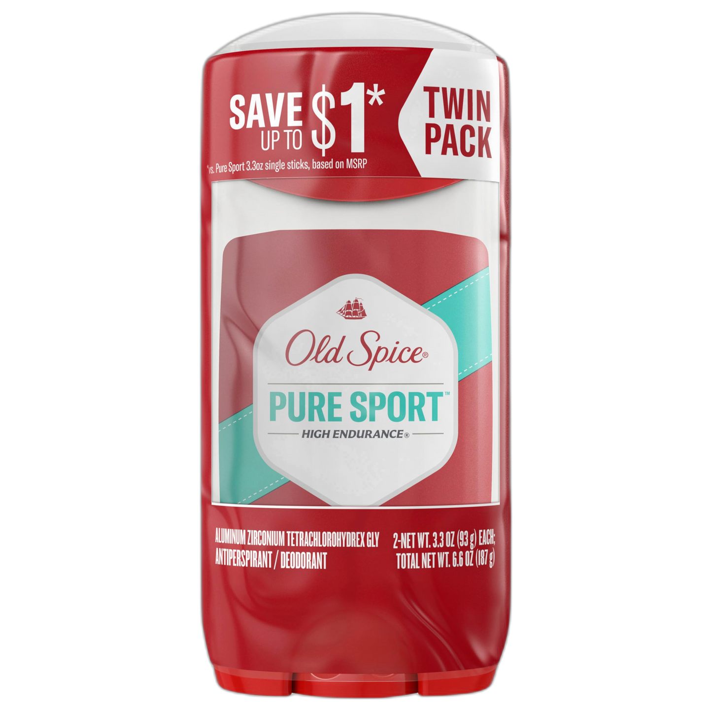 Old Spice, Deodorant Pure Sport He Twin, 6.6 Ounce