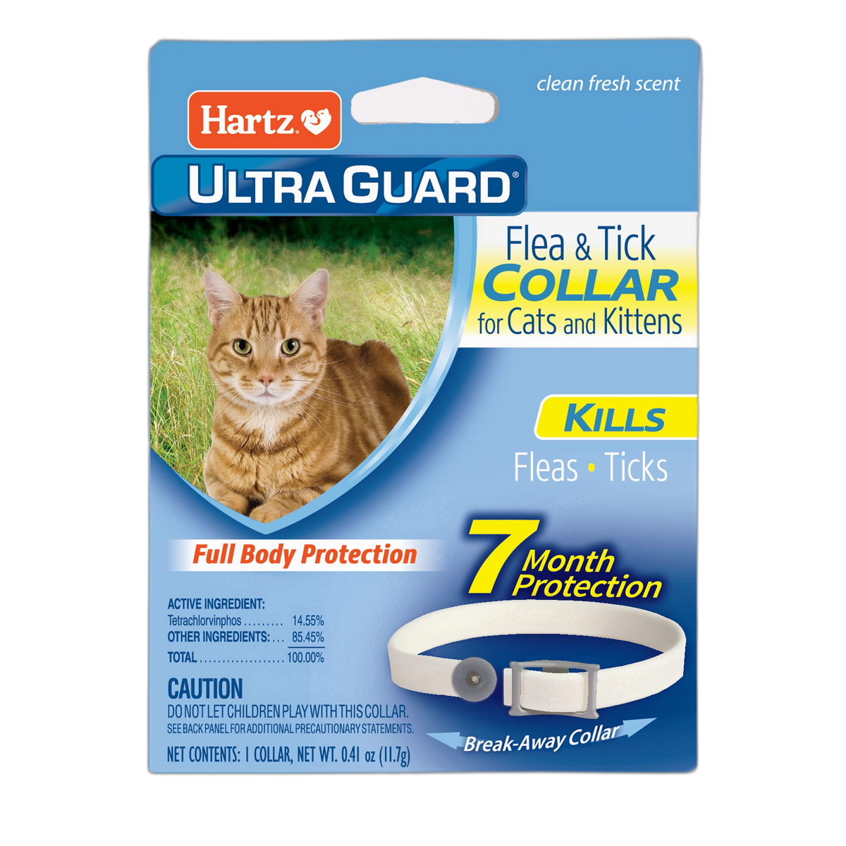 Hartz UltraGuard Flea & Tick Collar for Cats and Kittens, 7 Month Flea and Tick Protection and Prevention, White