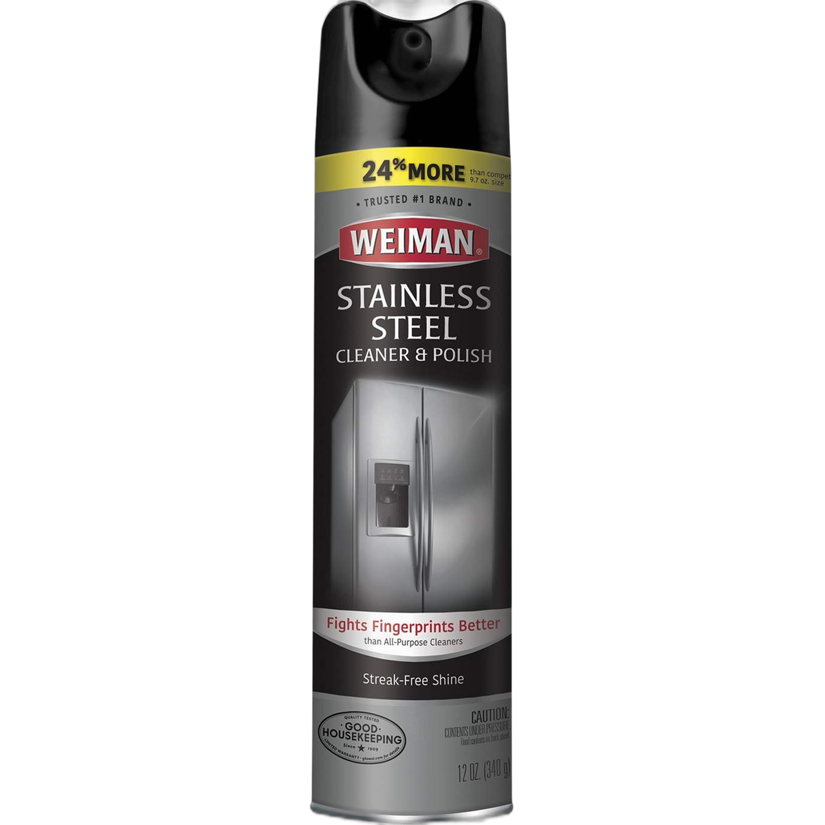 Weiman Stainless Steel Cleaner and Polish Spray, Fights Fingerprints, Leaves No Streaks, 12 Oz