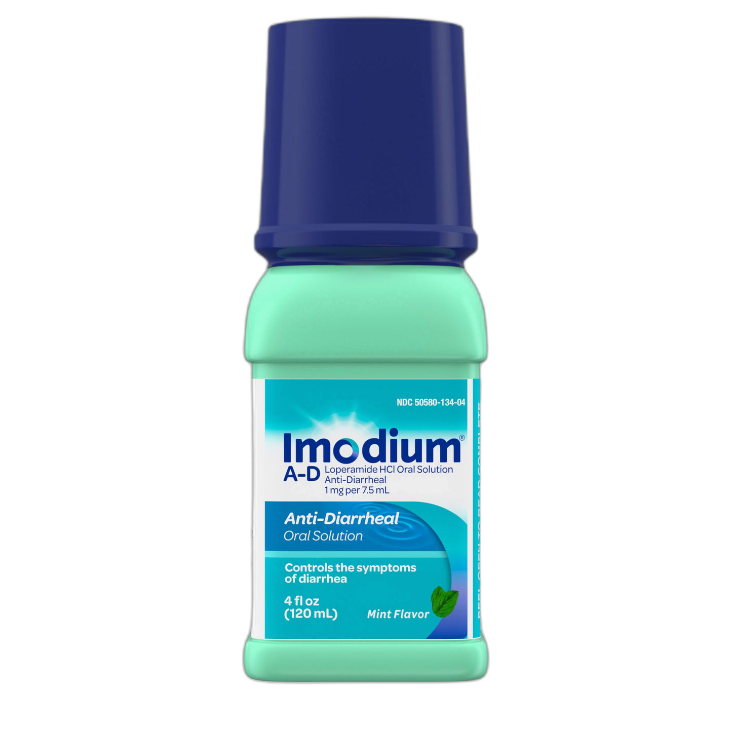 Imodium A-D Liquid Anti-Diarrheal Medicine with Loperamide HCl to Help Control Symptoms of Diarrhea Due to Acute & Traveler's Diarrhea, Mint Flavor, HSA/FSA Eligible, 4 fl. oz