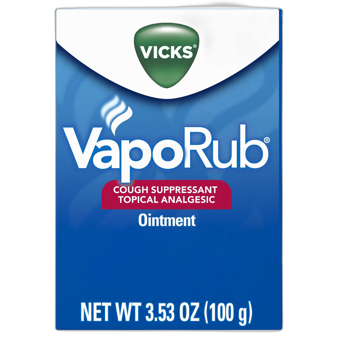 Vicks VapoRub Cough Suppressant Chest and Throat Topical Analgesic Ointment, Eucalyptus and Menthol Vapor, 3.53 Ounce