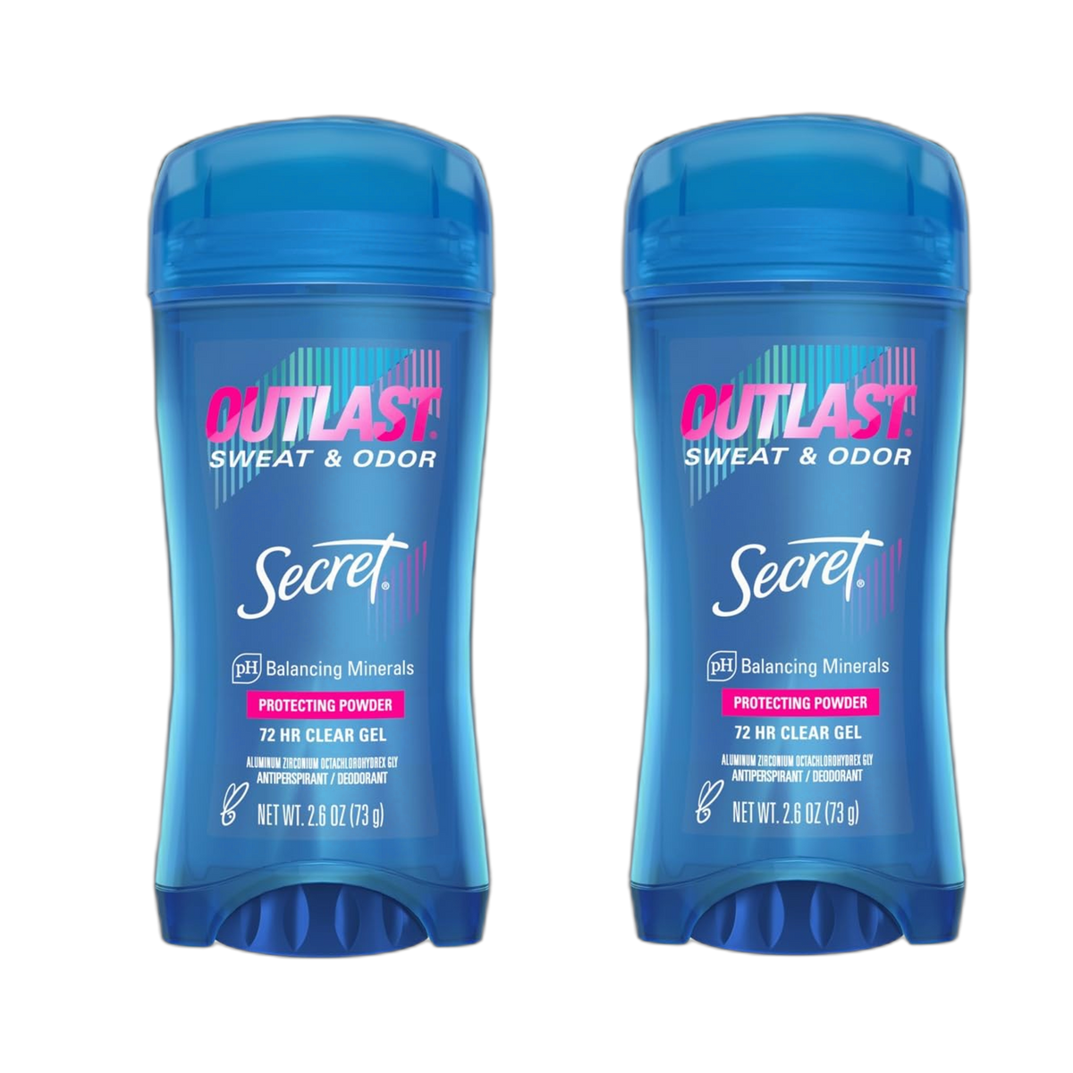 Secret Anti-Perspirant Clear Gel, Fights, 2.6 Ounce (Pack of 2)