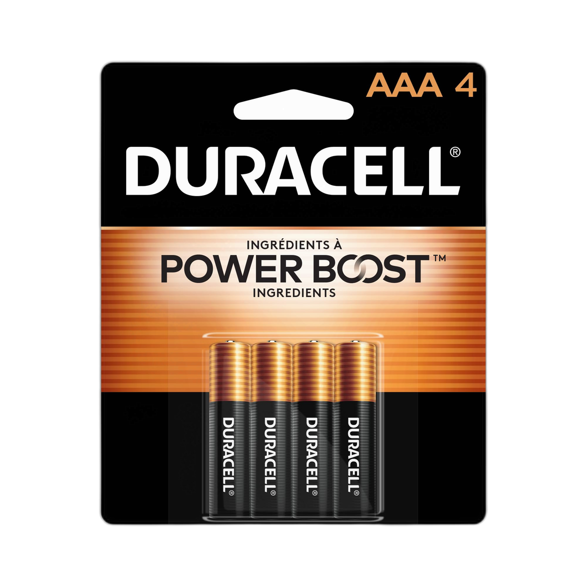 Duracell Coppertop AAA Batteries with Power Boost Ingredients, 4 Count Pack Triple A Battery with Long-lasting Power, Alkaline AAA Battery for Household and Office Devices