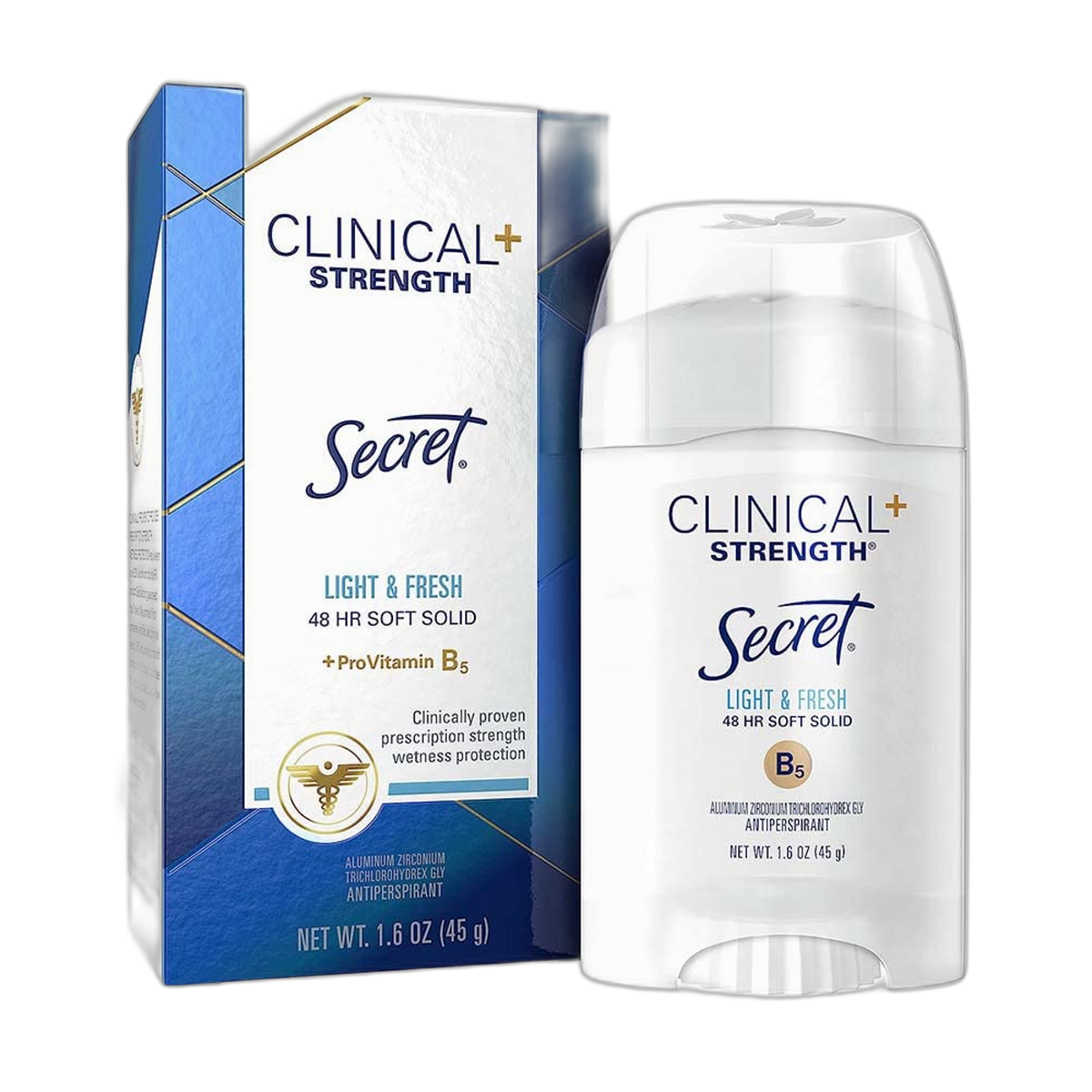 Secret Clinical Strength Anti-Perspirant Deodorant Soft Solid, Light & Fresh Scent 1.60 oz (Pack of 3)
