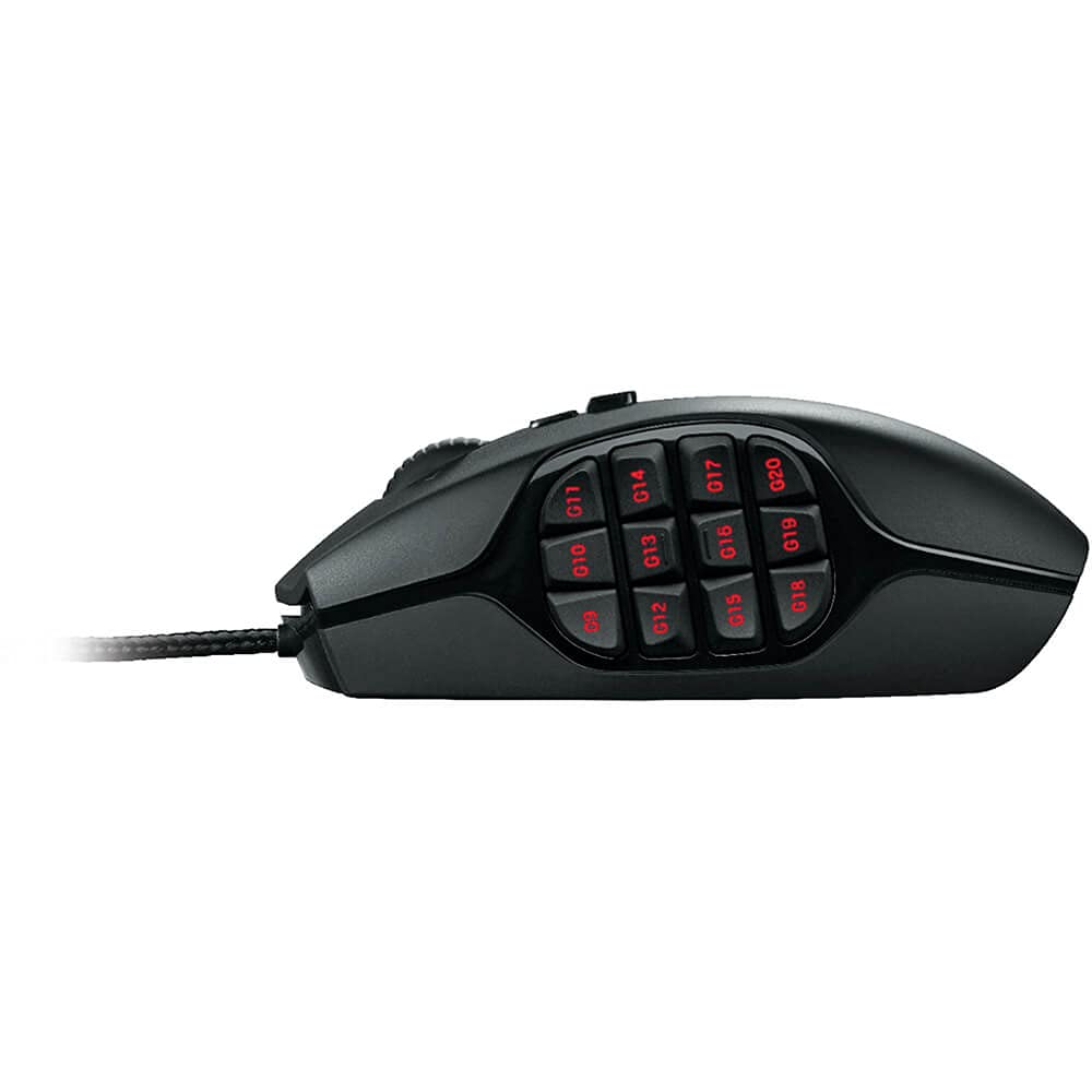 Logitech G600 MMO Gaming Mouse, RGB Backlit, 20 Programmable Buttons, Black