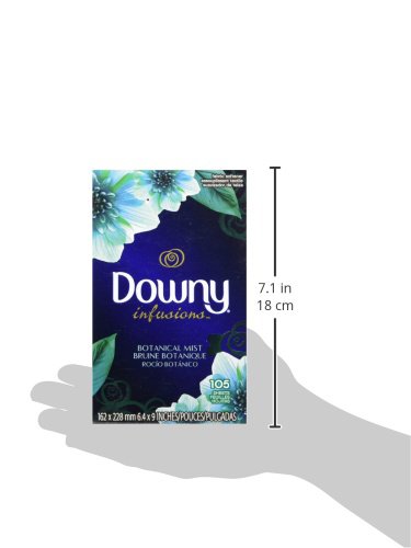Downy Infusions Fabric Softener Sheets, Botanical Mist, 105 Count