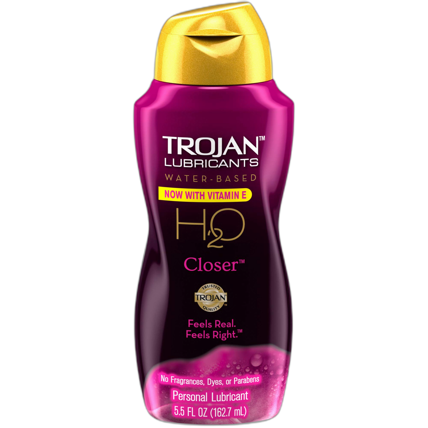 TROJAN Lubricants Water Based H2O Closer Personal Lubricant, 5.5 oz.