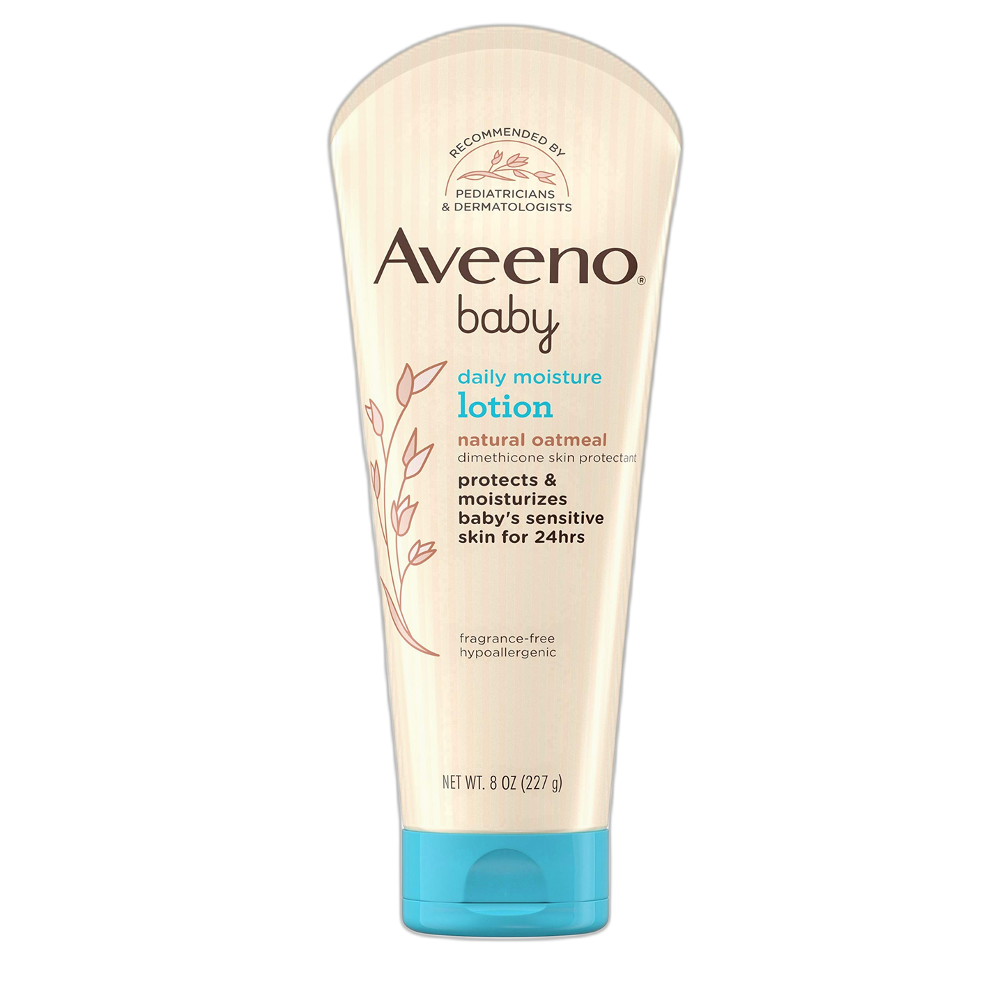 Aveeno Baby Daily Moisture Lotion for Delicate Skin with Natural Colloidal Oatmeal & Dimethicone, Hypoallergenic Moisturizing Baby Lotion, Fragrance-, Phthalate- & Paraben-Free, 8 fl. oz