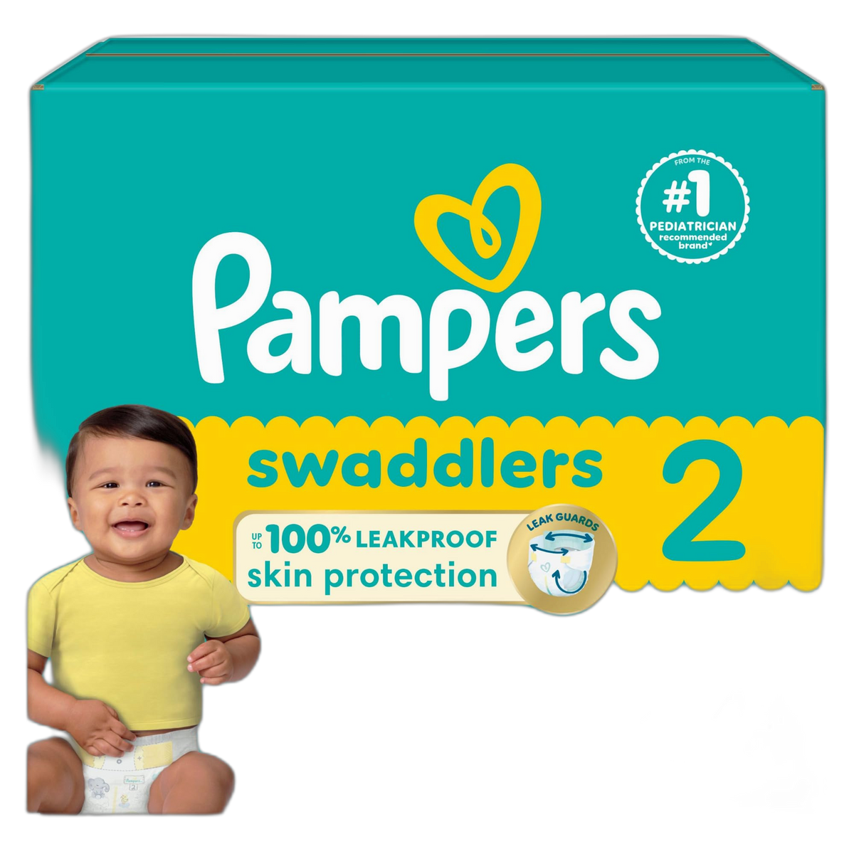 Pampers Baby Diapers - Swaddlers - Size 2, 84 Count, Ultra Absorbent Disposable Infant Diaper