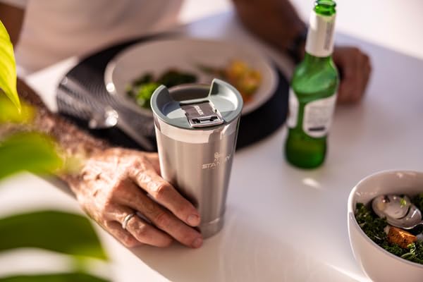 Stanley Stay-Chill Beer Pint 16 oz | Wide Mouth Lid | Built-In Bottle Opener | Beer Tumbler Cup | Insulated Stainless Steel Pint Glass | BPA-Free | Matte Black