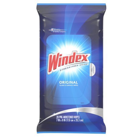 Windex Original Glass Wipes 28 count - 5 Pack