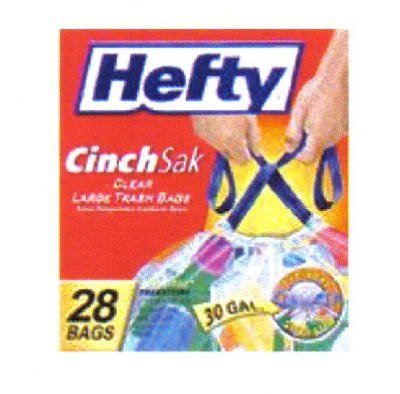 Hefty Reynolds Consumer Products E85743 Drawstring Trash Bags, Clear, 30-Gal, 36-Ct. - Quantity 6