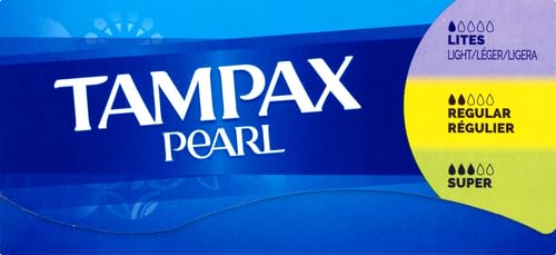 Tampax Pearl Tampons, Light/Regular/Super Absorbency with LeakGuard Braid, Triple Pack, Scented, 34 Count
