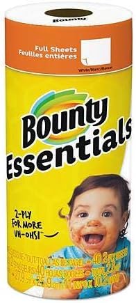 Bounty 95028CT Perforated Towel Rolls, 2-Ply, White, 11 x 10 1/5, 40 Sheets/Roll, 30 Rl/Ctn