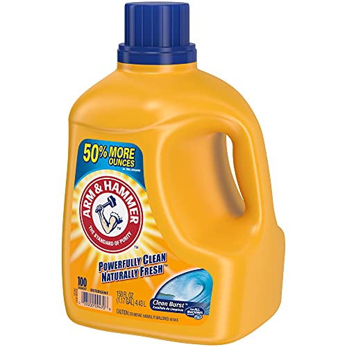 Arm & Hammer Clean Burst, 100 Loads Liquid Laundry Detergent, 150 Fl oz