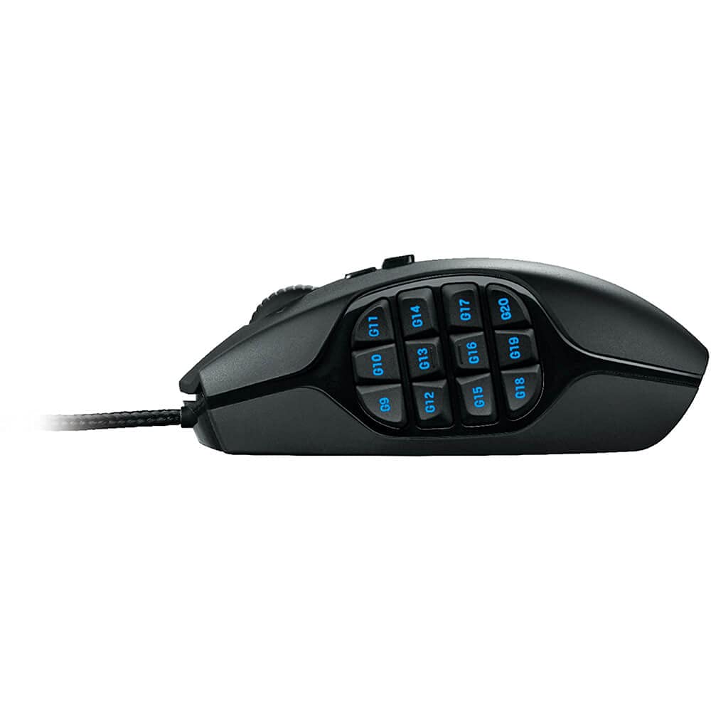 Logitech G600 MMO Gaming Mouse, RGB Backlit, 20 Programmable Buttons, Black