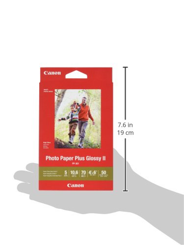 Canon Glossy Photo Paper Plus II, 4"x6"(50 Sheets)