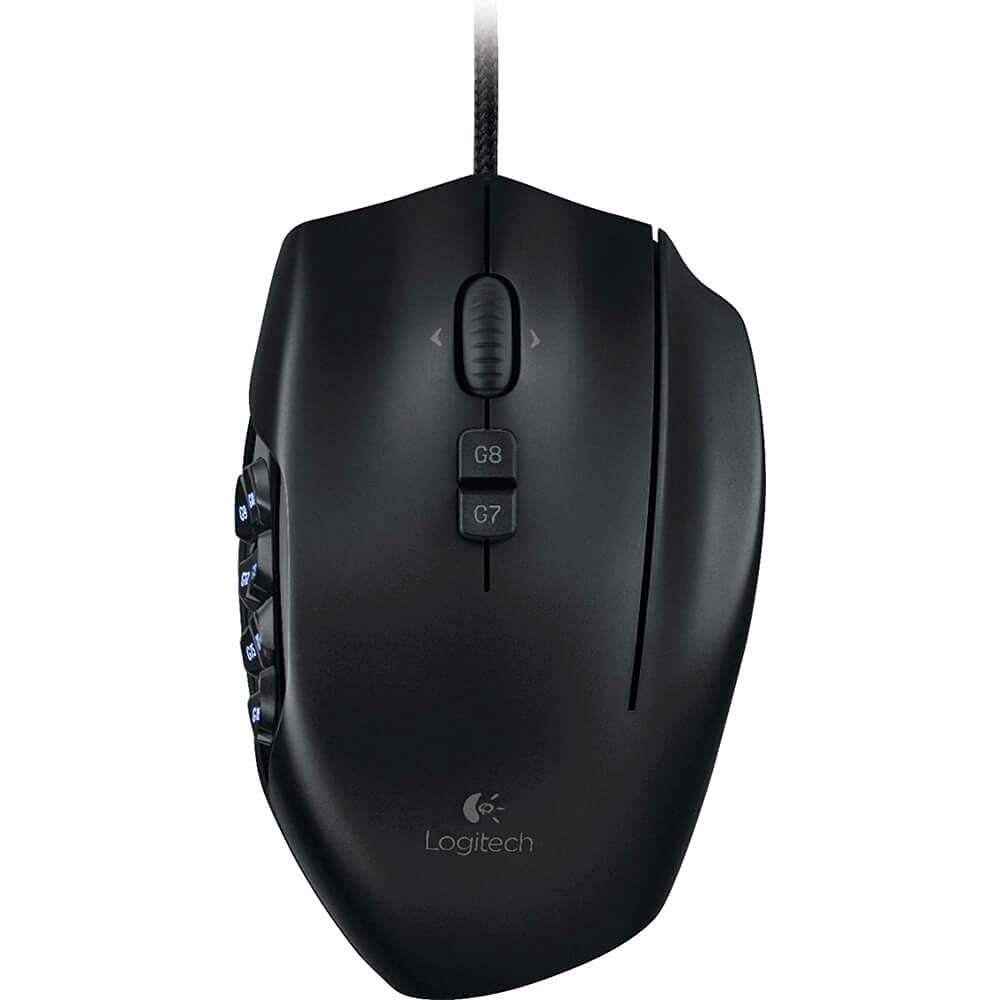 Logitech G600 MMO Gaming Mouse, RGB Backlit, 20 Programmable Buttons, Black