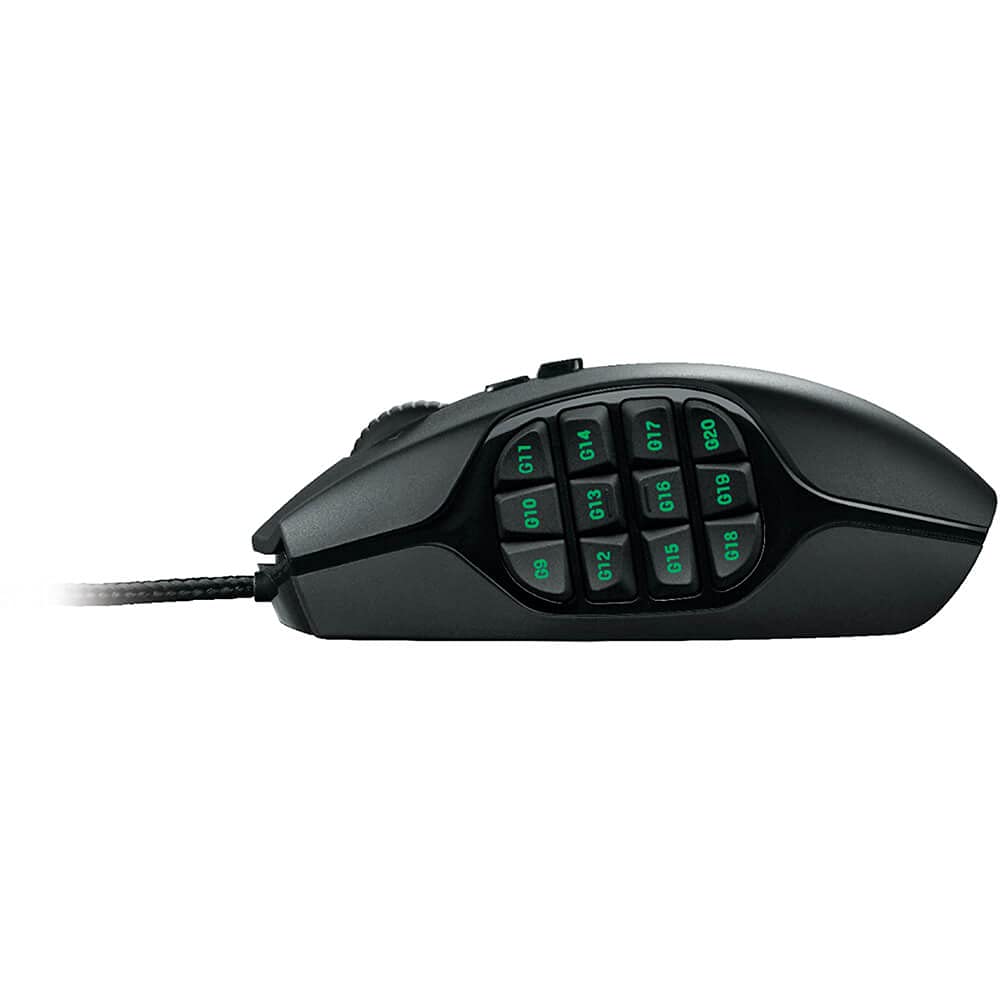 Logitech G600 MMO Gaming Mouse, RGB Backlit, 20 Programmable Buttons, Black