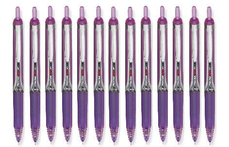 Pilot Precise V5 RT Retractable Rolling Ball Pens, Extra Fine Point, Purple Ink (13)