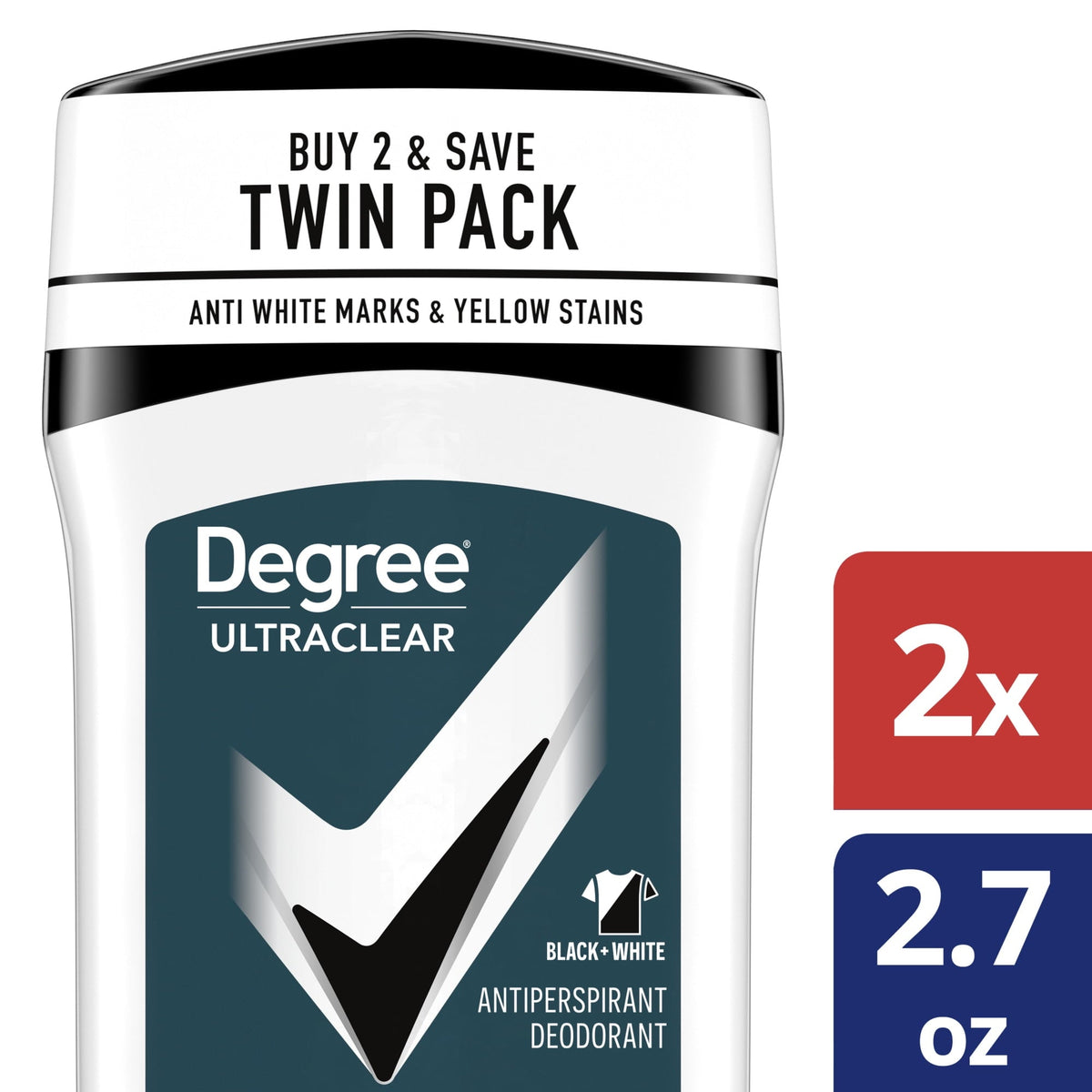 Degree Blk&wht 2.7 oz Twin Pack product image 1