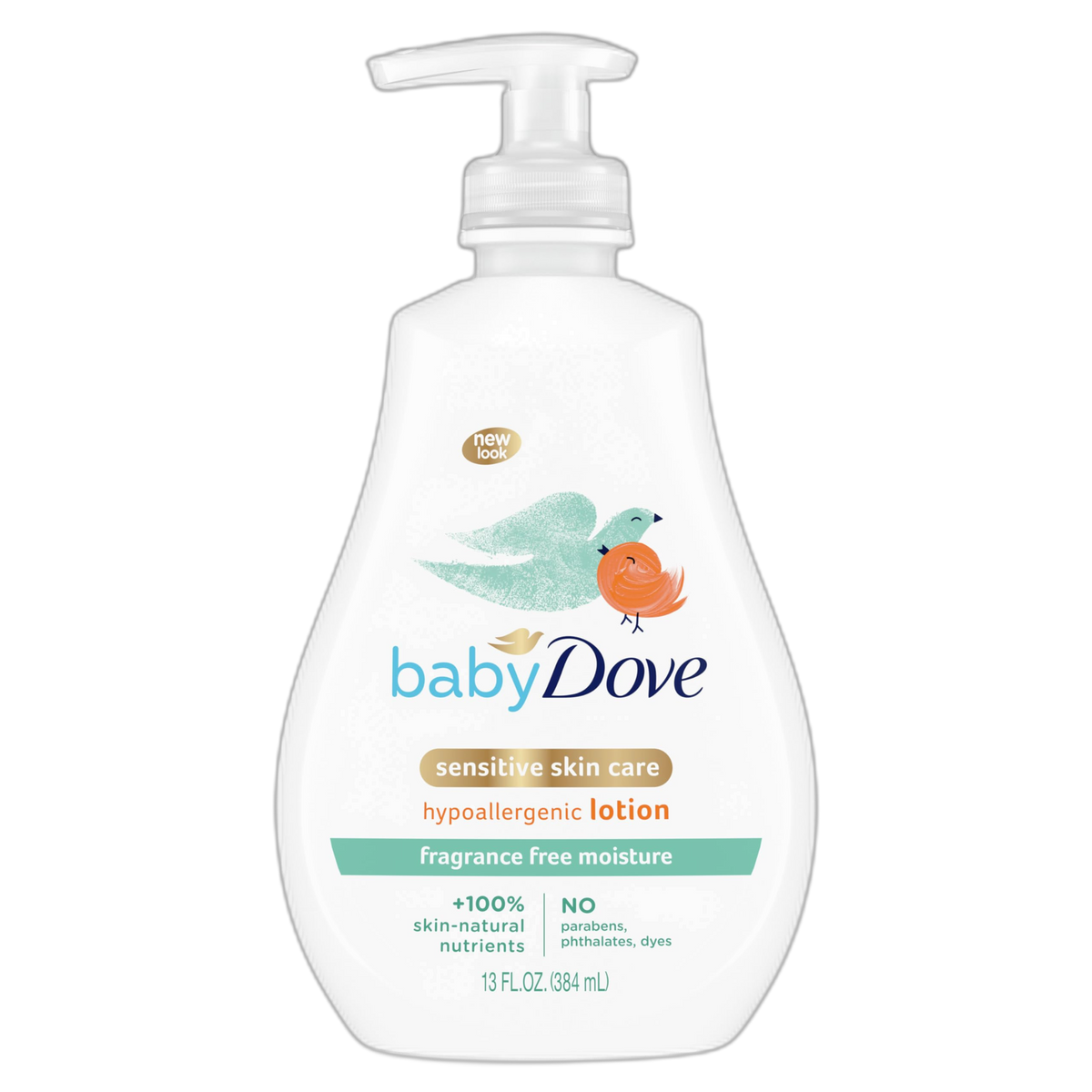 Baby Dove Face and Body Lotion for Sensitive Skin Sensitive Moisture Fragrance-Free Baby Lotion 13 oz