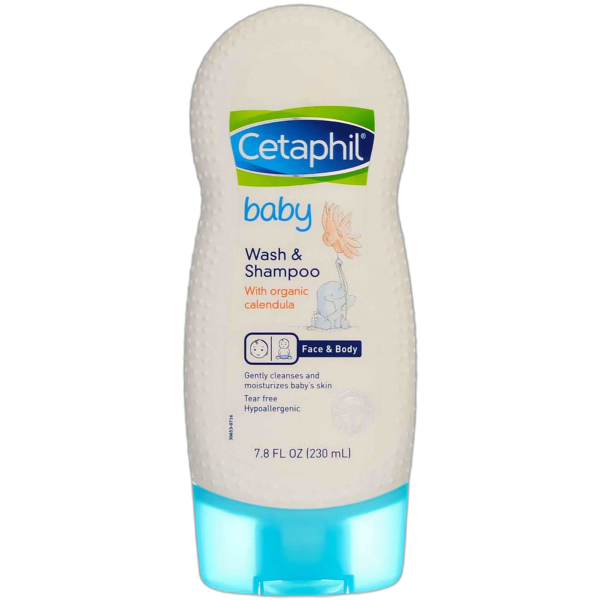 Cetaphil Baby - Wash & Shampoo - with Organic Calendula - Net Wt. 7.8 FL OZ (230 mL) Per Bottle - Pack of 2 Bottles (Packaging/Designs Vary)