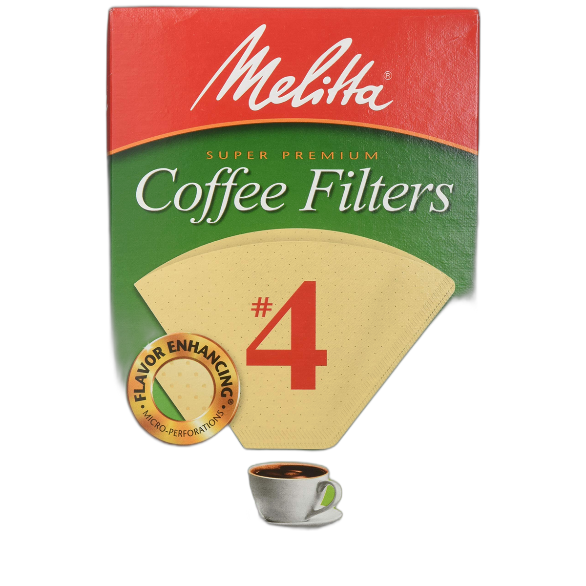 Melitta Cone Coffee Filters, Natural Brown #4, 100 Count (Pack Of 6)