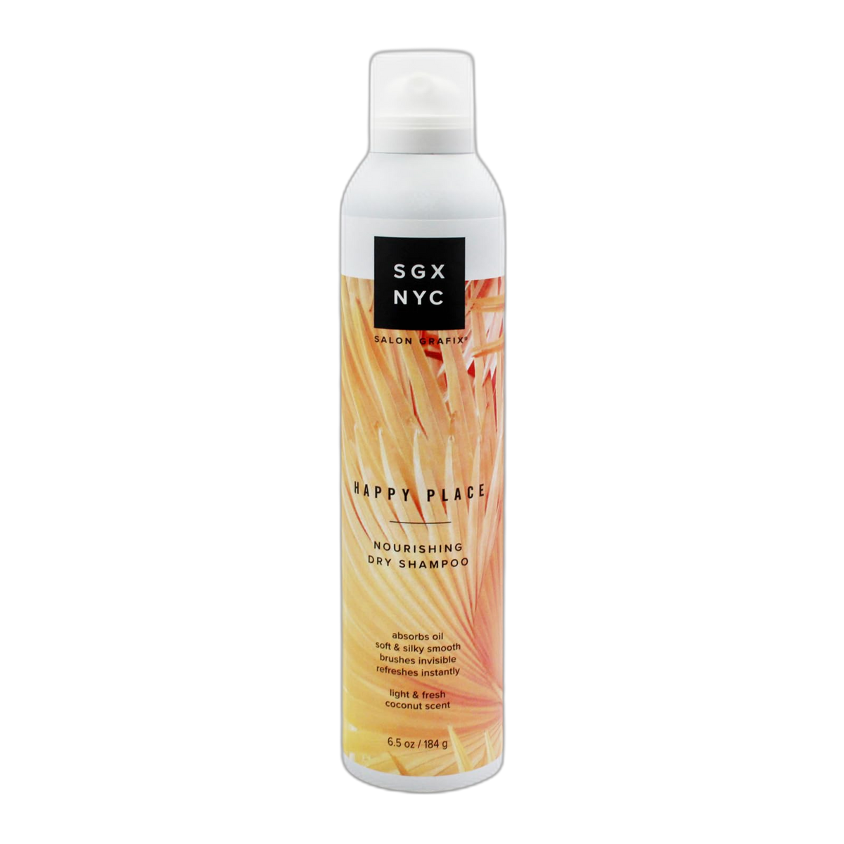 SGX NYC Happy Place Nourishing Dry Shampoo - Styling Vegan Dry Shampoo with Pro-Vitamin B5 and Biotin - Refreshing Coconut Scent - 6.5 oz