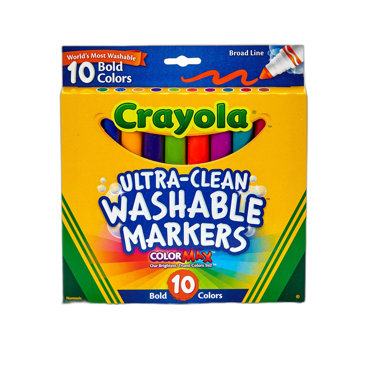 Crayola Ultraclean Broadline Bold Markers (10 Count)