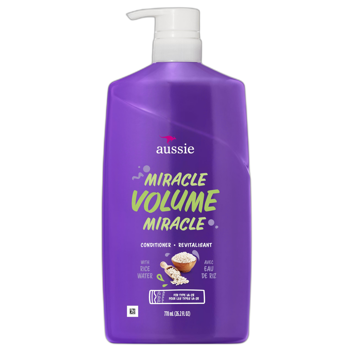 Aussie Miracle Volume with Plum & Bamboo, Paraben Free Conditioner, 26.2 fl oz