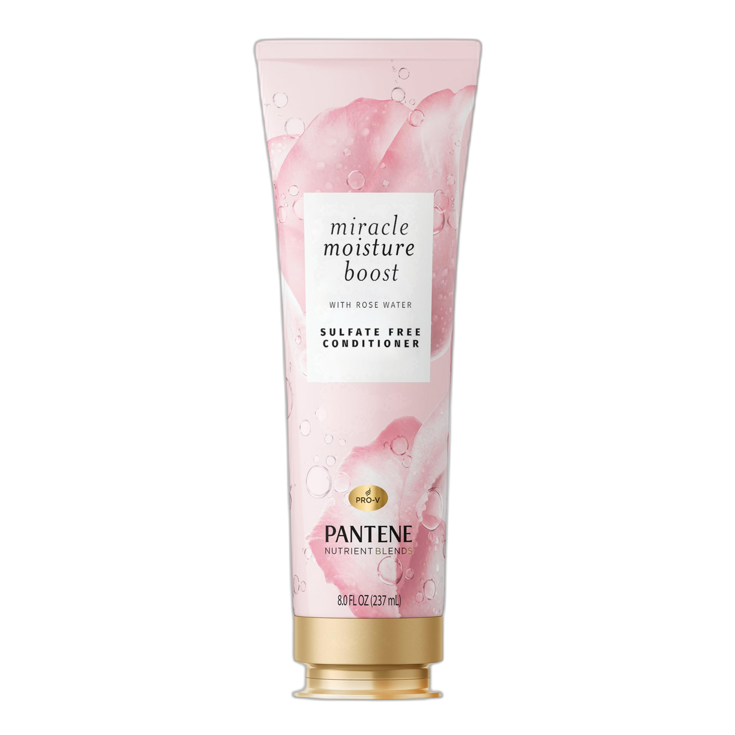 Pantene Nutrient Blends Miracle Moisture Boost Rose Water Conditioner for Dry Hair, Sulfate Free, 8 Fl Oz