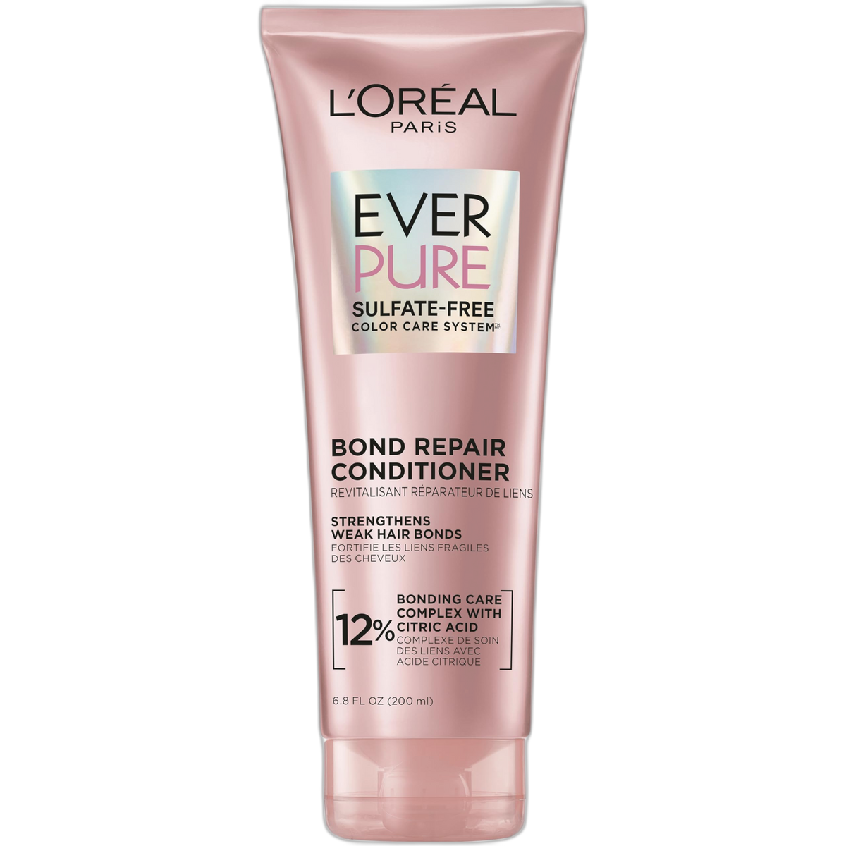 L'Oreal Paris Bonding Conditioner for Color Treated Hair, Strengthen and Repairs Weak Hair Bonds, Sulfate Free & Vegan Hair Care, EverPure, 6.8 Fl Oz