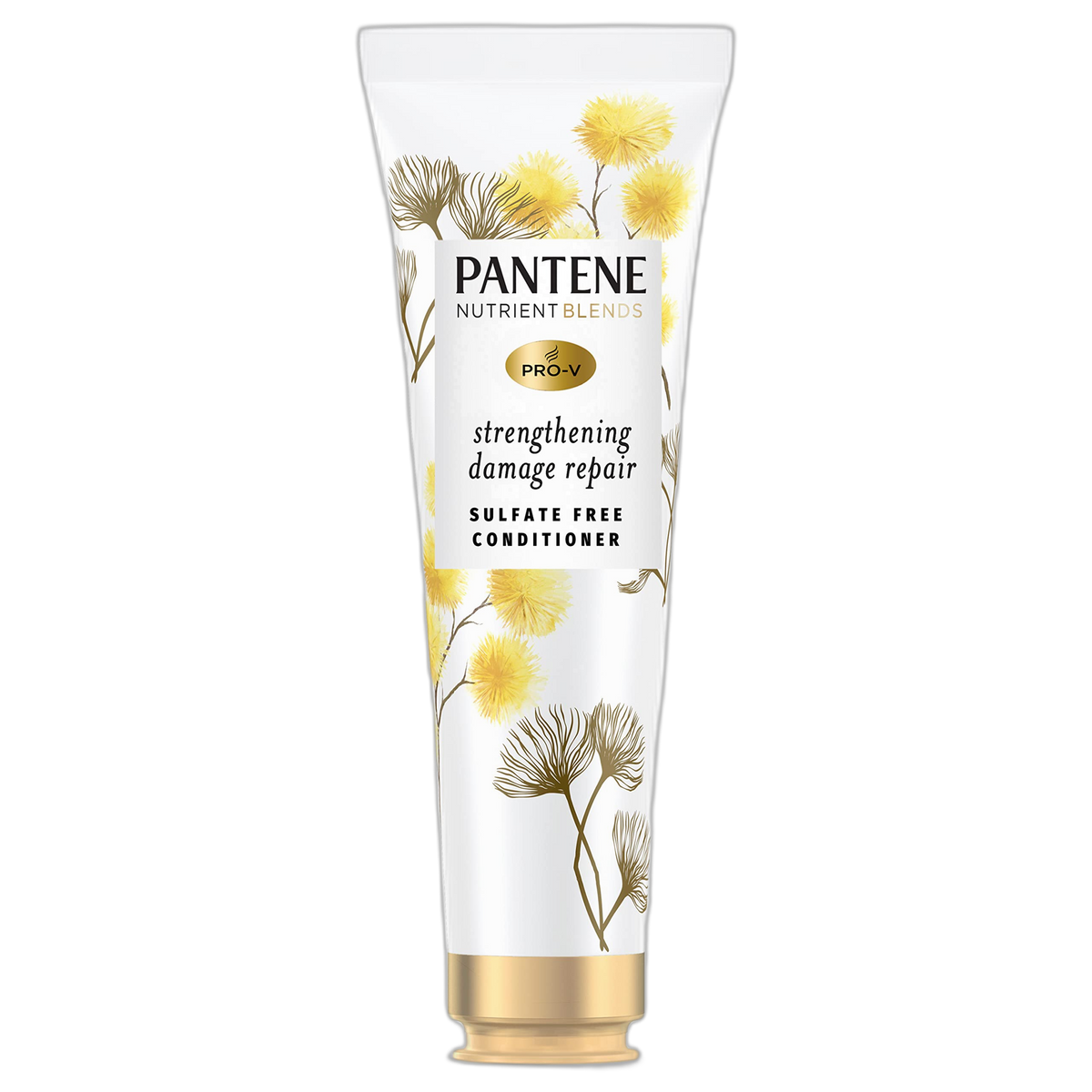 Pantene Sulfate Free Conditioner, Hair Strengthening Anti Frizz Damage Repair with Castor Oil, Safe for Color Treated Hair, Nutrient Blends, 8.0 oz