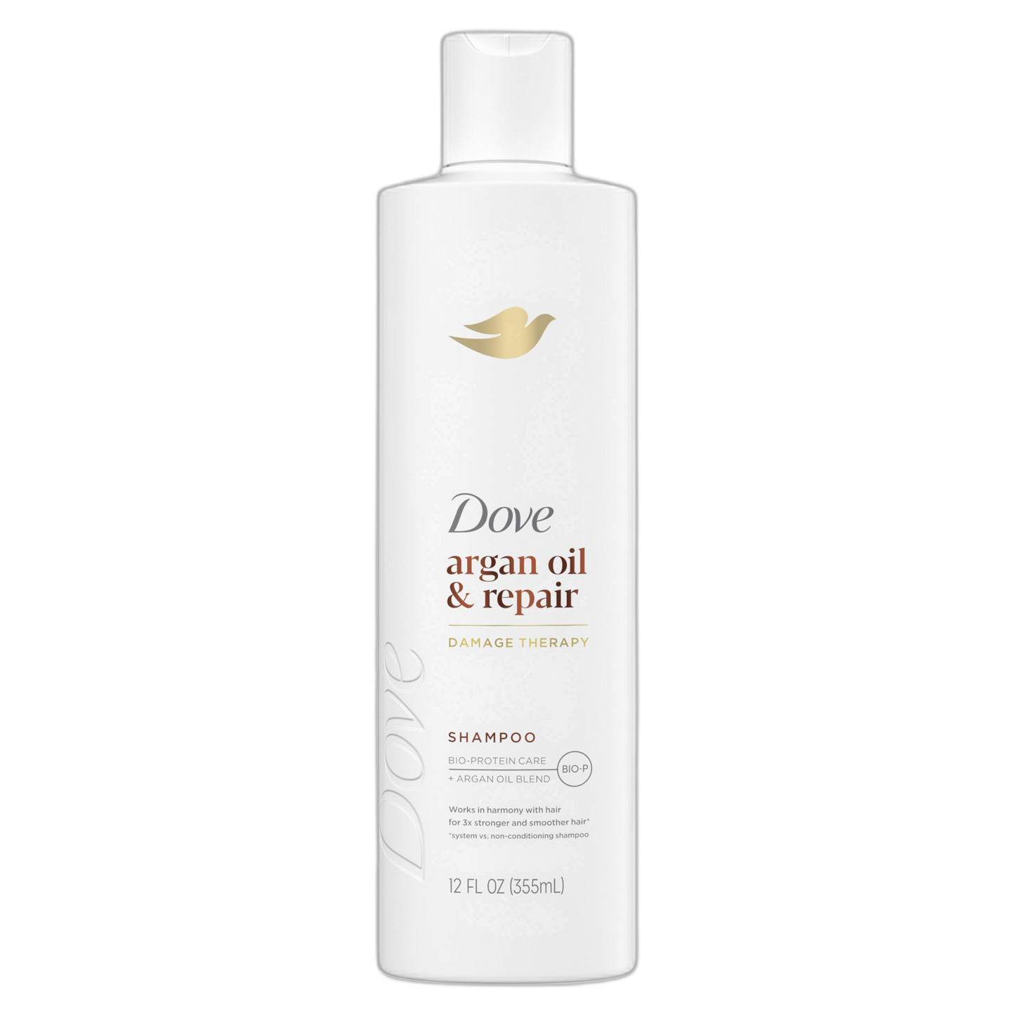 Dove Shampoo Argan Oil & Repair for Fine Hair with Bio-Protein Care Technology and Argan Oil Blend 12 Fl Oz