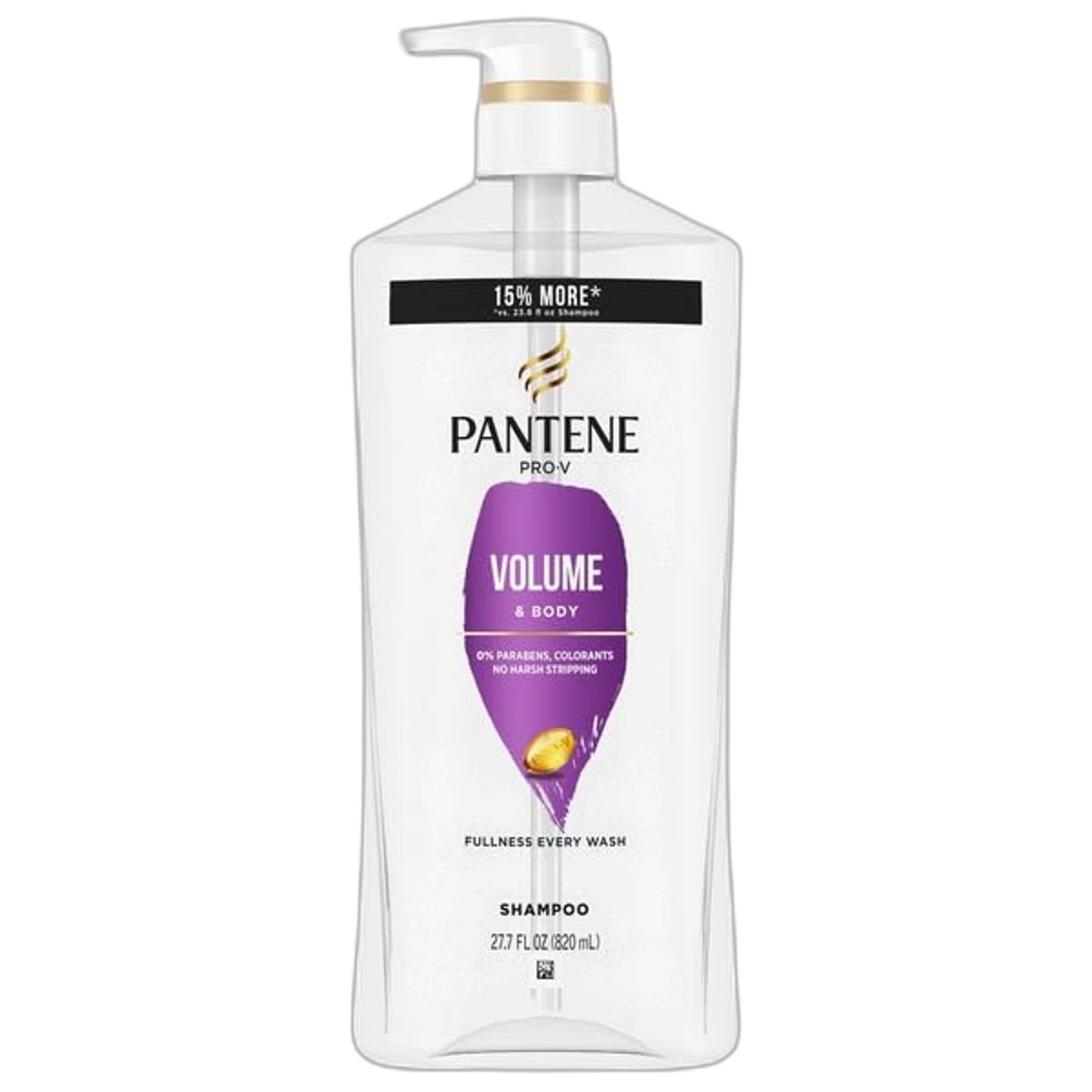 Pantene Sheer Volume, 72 HR Fullness Shampoo, 820 mL