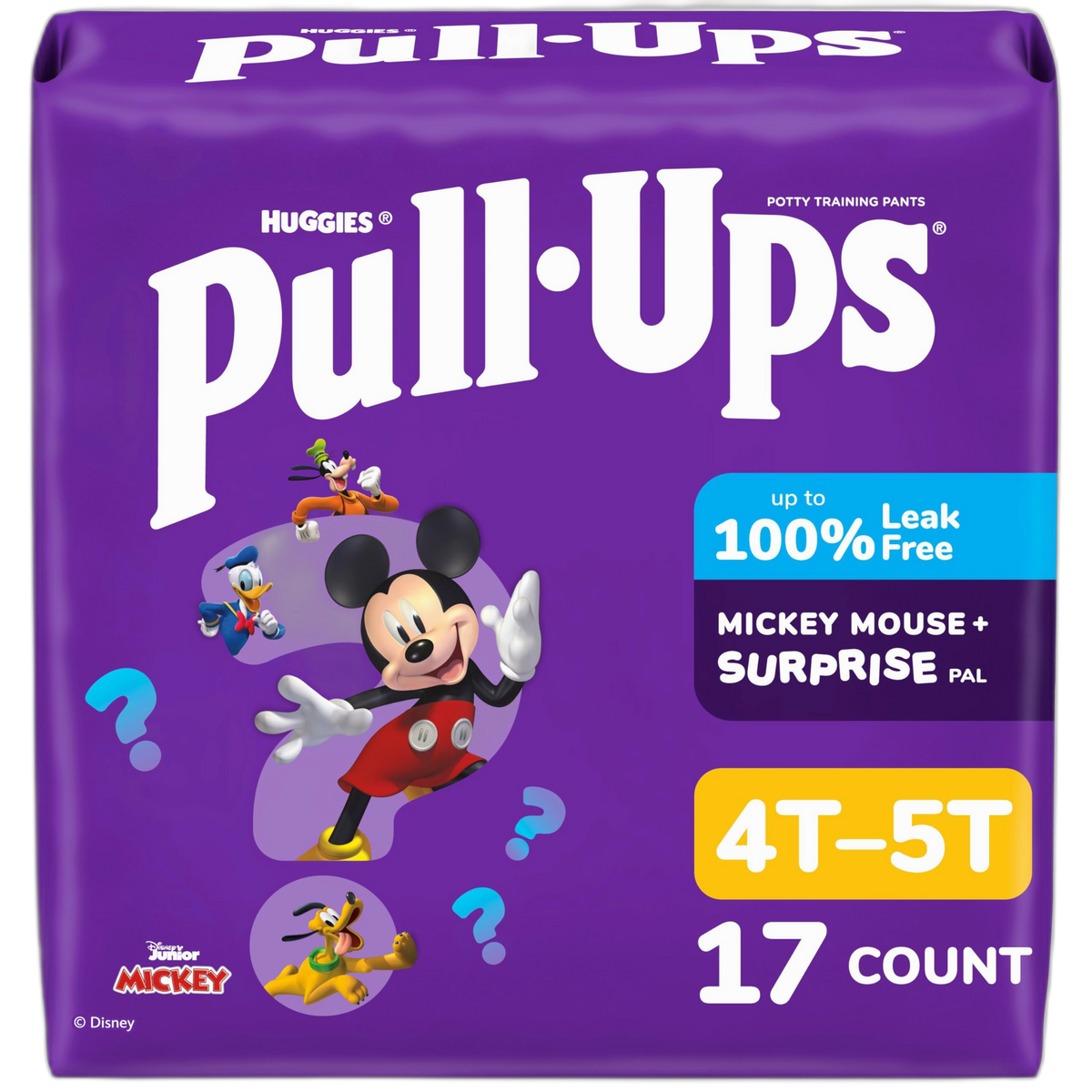 Pull-Ups Boys' Potty Training Pants, Size 4T-5T Training Underwear (38-50 lbs), 17 Count
