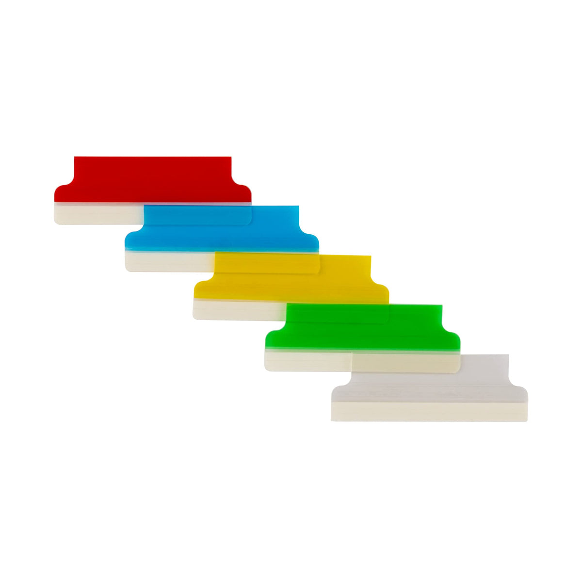 Avery Insertable Self-Adhesive Tabs with Printable Inserts, 2", Permanent Adhesive, Assorted (Blue, Clear, Green, Red and Yellow), Pack of 25 Index Tabs (16239)