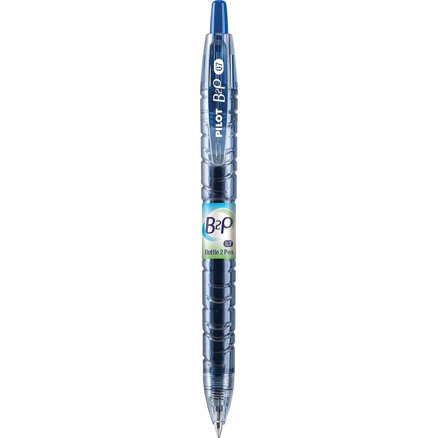 PILOT B2P Bottle-2-Pen Recycled Retractable Gel Ink Pen, Blue Ink, .7mm, (Pack of 12) (31601)