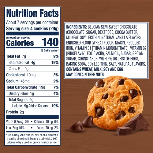 Famous Amos, Belgian Chocolate, 7 Ounce